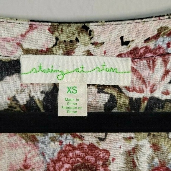 Urban Outfitters Staring At Stars Floral Gauze Cold Shoulder A-Line Dress XS - Picture 7 of 10